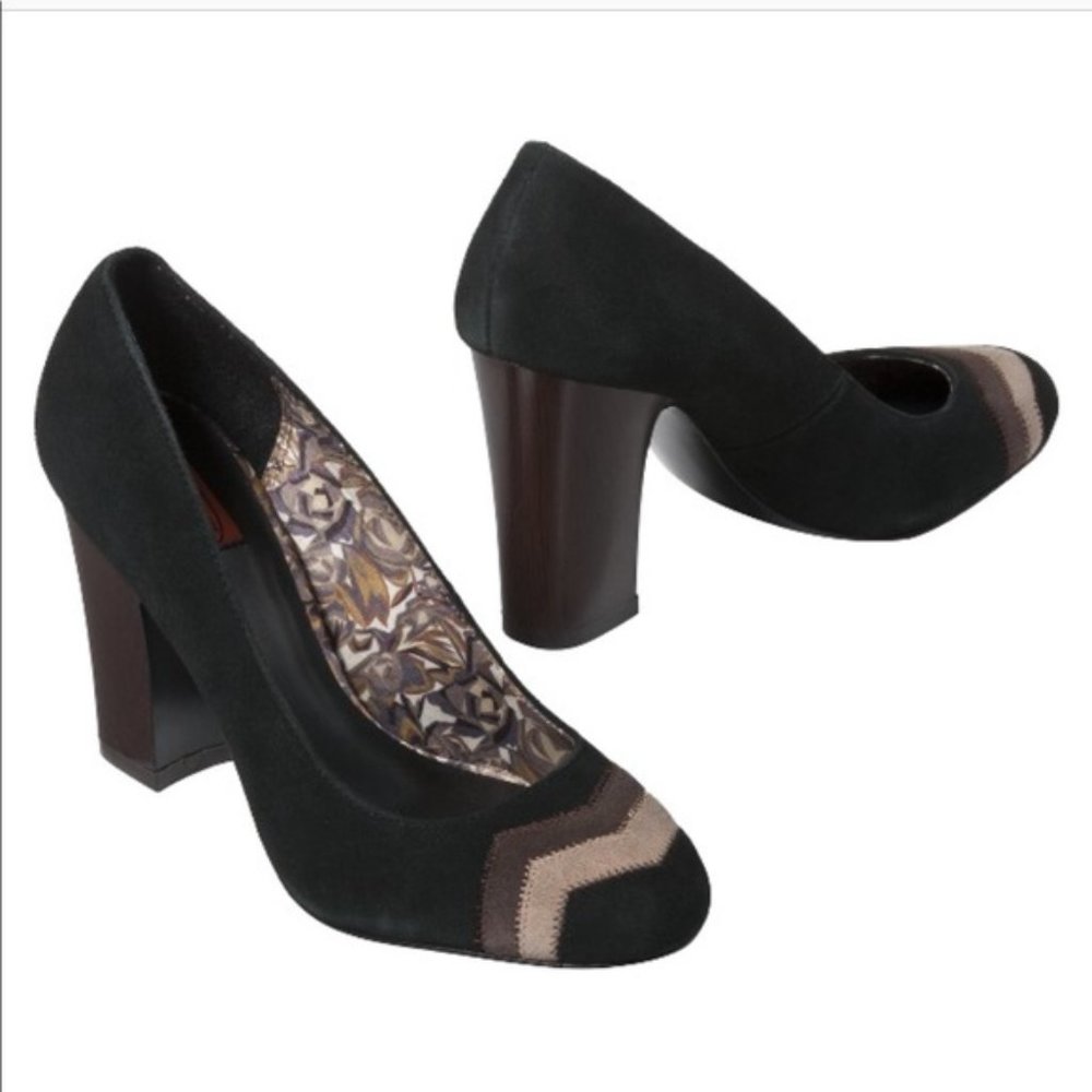 Missoni for Target Black Leather Zig Zag Heels 8.5